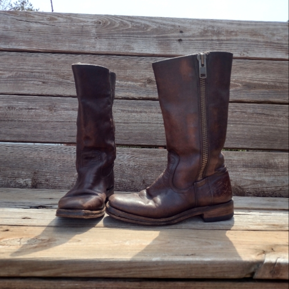 Frye Heath mid moto boots